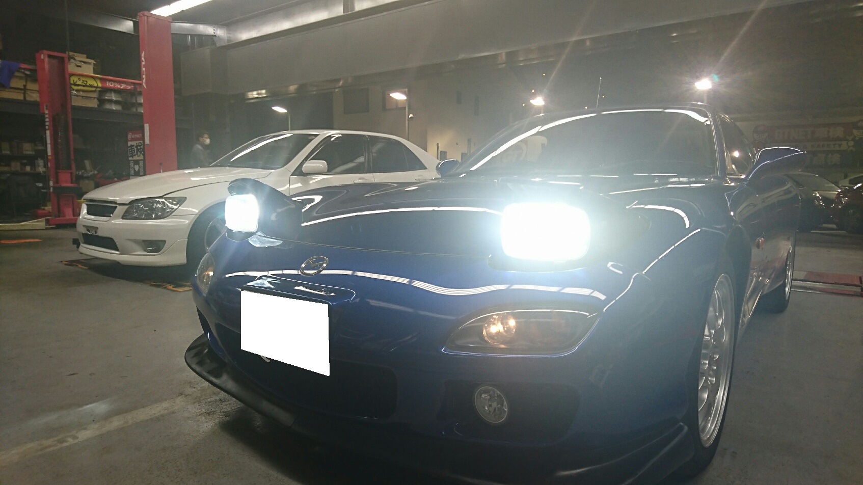 マツダ RX-7 FD3S LEDヘッドライト バルブ 取り付け | GTNET愛知